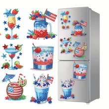 Load image into Gallery viewer, 6Pcs Acrylic Cats Diamond Art Fridge Magnet Diamond Painting Refrigerator Magnet