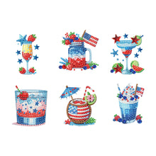 Load image into Gallery viewer, 6Pcs Acrylic Cats Diamond Art Fridge Magnet Diamond Painting Refrigerator Magnet