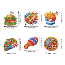 Load image into Gallery viewer, 6Pcs Acrylic Cats Diamond Art Fridge Magnet Diamond Painting Refrigerator Magnet