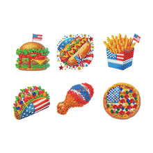 Load image into Gallery viewer, 6Pcs Acrylic Cats Diamond Art Fridge Magnet Diamond Painting Refrigerator Magnet