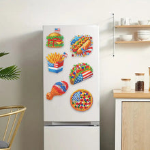 Load image into Gallery viewer, 6Pcs Acrylic Cats Diamond Art Fridge Magnet Diamond Painting Refrigerator Magnet