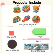 Load image into Gallery viewer, 6Pcs Acrylic Cats Diamond Art Fridge Magnet Diamond Painting Refrigerator Magnet