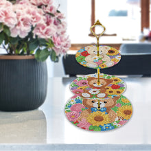 Load image into Gallery viewer, 3 Tier Animal Crystal Display Rack Kit 5D DIY Shelf Art Craft Set for Home Decor