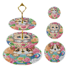 Load image into Gallery viewer, 3 Tier Animal Crystal Display Rack Kit 5D DIY Shelf Art Craft Set for Home Decor