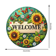 Load image into Gallery viewer, Sunflower DIY Diamond Art Pendant Kit Diamond Painting Door Sign for Wall Window