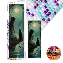 Load image into Gallery viewer, Diamond Painting - Full Round - Girl And Cat (30*90CM)