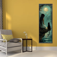 Load image into Gallery viewer, Diamond Painting - Full Round - Girl And Cat (30*90CM)