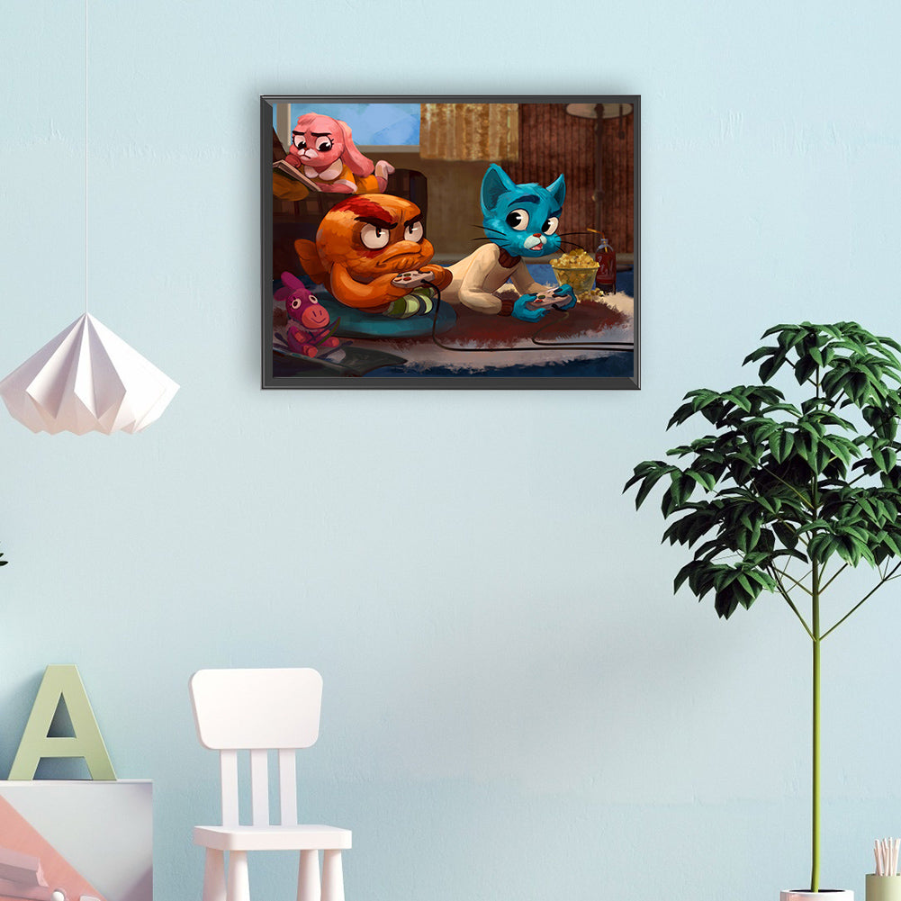 Diamond Painting - Full Round - The Amazing World Of Gumball (30*40CM)
