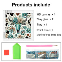 Load image into Gallery viewer, Diamond Painting - Partial Special Shaped - Indian Cow Skull (30*30CM)