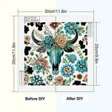 Load image into Gallery viewer, Diamond Painting - Partial Special Shaped - Indian Cow Skull (30*30CM)