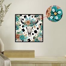 Load image into Gallery viewer, Diamond Painting - Partial Special Shaped - Indian Cow Skull (30*30CM)