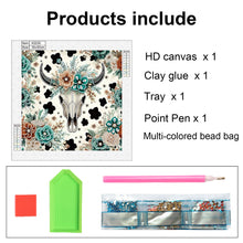 Load image into Gallery viewer, Diamond Painting - Partial Special Shaped - Indian Cow Skull (30*30CM)