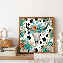 Load image into Gallery viewer, Diamond Painting - Partial Special Shaped - Indian Cow Skull (30*30CM)