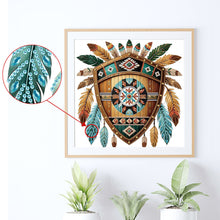 Load image into Gallery viewer, Diamond Painting - Partial Special Shaped - Indian Shield (30*30CM)