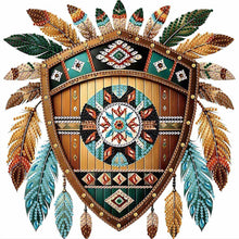 Load image into Gallery viewer, Diamond Painting - Partial Special Shaped - Indian Shield (30*30CM)