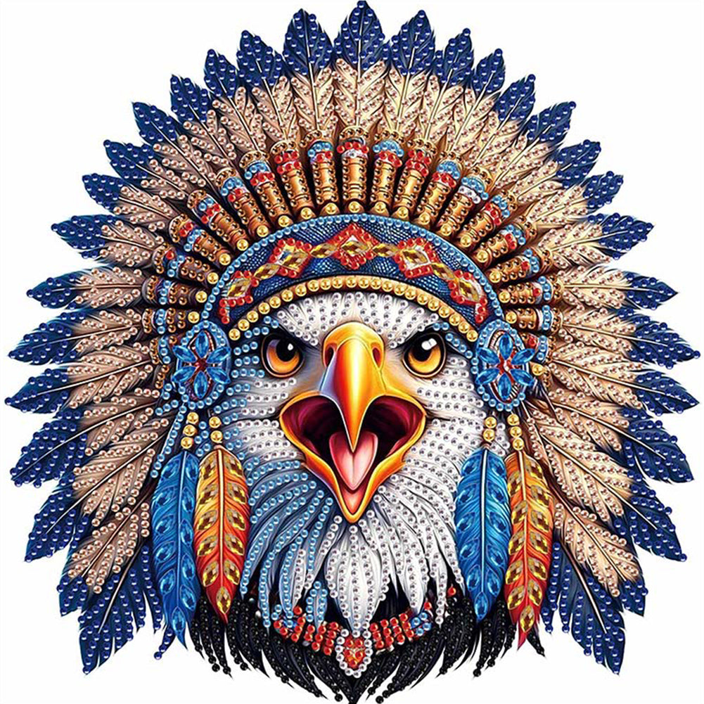 Diamond Painting - Partial Special Shaped - Indian Eagle (30*30CM)