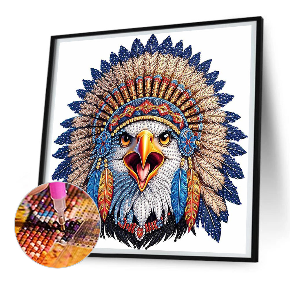 Diamond Painting - Partial Special Shaped - Indian Eagle (30*30CM)