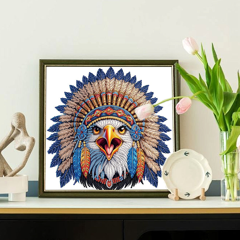 Diamond Painting - Partial Special Shaped - Indian Eagle (30*30CM)