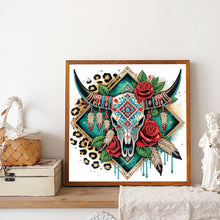Load image into Gallery viewer, Diamond Painting - Partial Special Shaped - Indian Cow Skull (30*30CM)