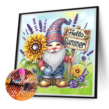 Load image into Gallery viewer, Diamond Painting - Partial Special Shaped - Summer Gnome (30*30CM)
