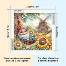 Load image into Gallery viewer, Diamond Painting - Partial Special Shaped - Summer Gnome (30*30CM)