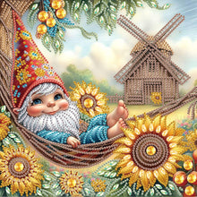 Load image into Gallery viewer, Diamond Painting - Partial Special Shaped - Summer Gnome (30*30CM)