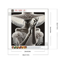 Load image into Gallery viewer, Diamond Painting - Partial Special Shaped - Elegant Hat Lady (30*30CM)