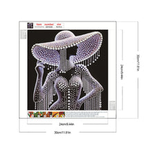 Load image into Gallery viewer, Diamond Painting - Partial Special Shaped - Elegant Hat Lady (30*30CM)