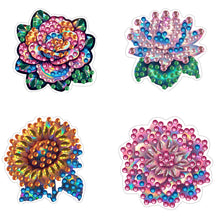 Load image into Gallery viewer, 4pc Flower Animal DIY Diamond Painting Car Air Vent Clip Air Freshener for Adult
