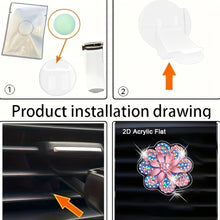 Load image into Gallery viewer, 4pc Flower Animal DIY Diamond Painting Car Air Vent Clip Air Freshener for Adult