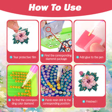 Load image into Gallery viewer, 4pc Flower Animal DIY Diamond Painting Car Air Vent Clip Air Freshener for Adult