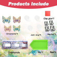 Load image into Gallery viewer, 4pc Flower Animal DIY Diamond Painting Car Air Vent Clip Air Freshener for Adult