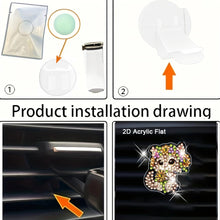 Load image into Gallery viewer, 4pc Flower Animal DIY Diamond Painting Car Air Vent Clip Air Freshener for Adult