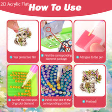 Load image into Gallery viewer, 4pc Flower Animal DIY Diamond Painting Car Air Vent Clip Air Freshener for Adult