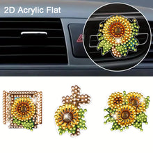 Load image into Gallery viewer, 4pc Flower Animal DIY Diamond Painting Car Air Vent Clip Air Freshener for Adult