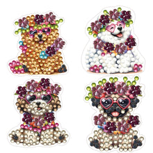 Load image into Gallery viewer, 4pc Flower Animal DIY Diamond Painting Car Air Vent Clip Air Freshener for Adult