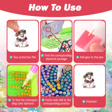 Load image into Gallery viewer, 4pc Flower Animal DIY Diamond Painting Car Air Vent Clip Air Freshener for Adult