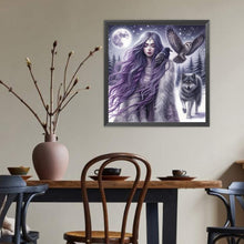 Load image into Gallery viewer, Diamond Painting - Full Round - Girl With Purple Hair (40*40CM)