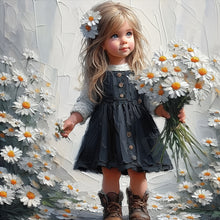 Load image into Gallery viewer, Diamond Painting - Full Round - Cute Girl (40*40CM)