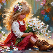 Load image into Gallery viewer, Diamond Painting - Full Round - Cute Girl (40*40CM)