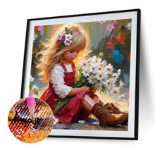 Load image into Gallery viewer, Diamond Painting - Full Round - Cute Girl (40*40CM)
