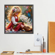 Load image into Gallery viewer, Diamond Painting - Full Round - Cute Girl (40*40CM)