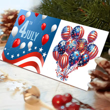 Load image into Gallery viewer, 6Pcs Independence Day Diamond Painting Greeting Cards DIY Diamond Drawing Card