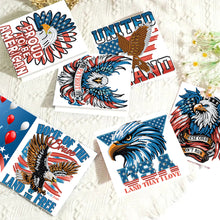 Load image into Gallery viewer, 6Pcs Independence Day Diamond Painting Greeting Cards DIY Diamond Drawing Card