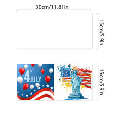 Load image into Gallery viewer, 6Pcs Independence Day Diamond Painting Greeting Cards DIY Diamond Drawing Card