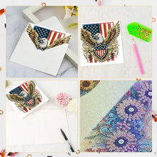 Load image into Gallery viewer, 6Pcs Independence Day Diamond Painting Greeting Cards DIY Diamond Drawing Card