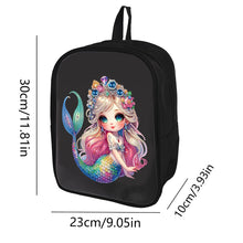 Load image into Gallery viewer, Mermaid Special Shape Diamond Art School Bag Diamond Art Knapsack for Art Crafts