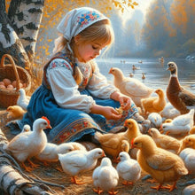 Load image into Gallery viewer, Diamond Painting - Full Round - Cute Girl (40*40CM)