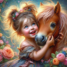 Load image into Gallery viewer, Diamond Painting - Full Round - Cute Girl (40*40CM)