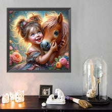 Load image into Gallery viewer, Diamond Painting - Full Round - Cute Girl (40*40CM)